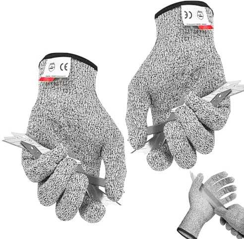 Kitchen Cuts Gants | Gants de protection pour la cuisine et le jardin | Gants de travail respirants résistants aux coupures en 5 étapes pour la menuiserie, l'architecture, la mue, la sculpture sur