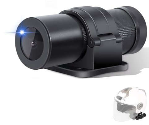 VSYSTO Helmet Camera, WiFi HD 1080P 150° Wide Angle Lens Intelligent Vibration Detection Power on/Off, Starlight Night Vision Waterpoof Bike Motorcycle Helmet Dash Camera, G-Sensor (Black)
