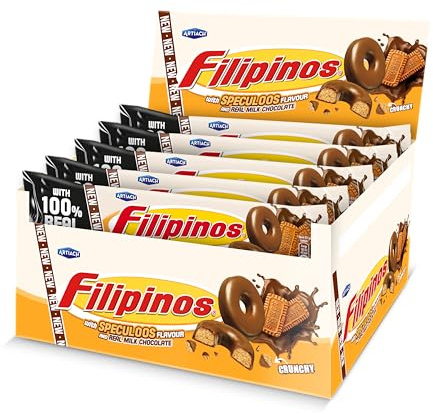 Biscuits Filipinos saveur speculoos (12 x 118g) - Enrobée de véritable chocolat - Artiach