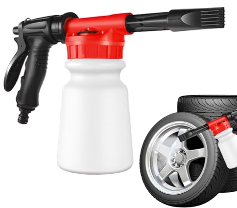 à Mousse de Tuyau à Eau, en Mousse | Pulvérisateur de Nettoyage de Pression - 1L Lave-Auto Lavage à Main Le en Mousse de Savon pressurisé se Fixe à n'importe Quel Tuyau pour Le Jardin à la Maison