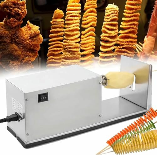 AFLEPCBRQ Taglio A Spirale Taglialettes di Patate con Patate Patate con Acciaio Automatico Inossidabile