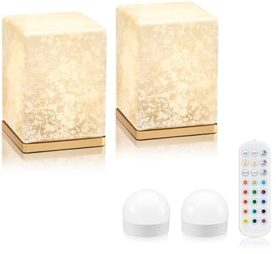 Omniance Delphine Rechargeable Table Lamps Twin Pack, 2 Light Sources