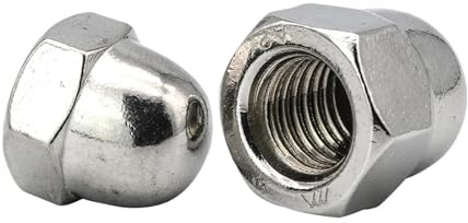2/5 stücke Eichel Hutmutter Metrisches Feingewinde M8 M10 M12 M14 M16 Edelstahl Sechskant-Kuppel-Blindmuttern(M12x1.0 2pcs)