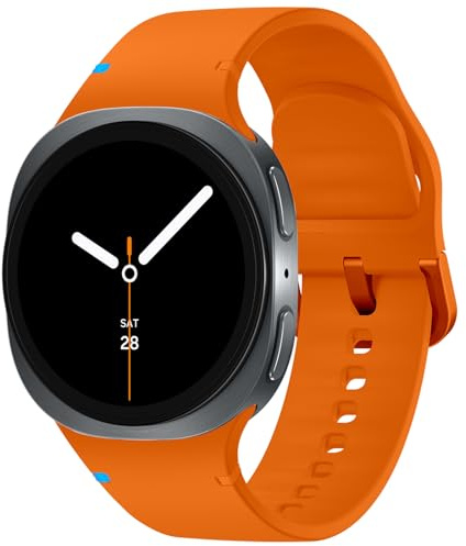 Sportband kompatibelt med Samsung Galaxy Watch 8 40 mm 44 mm/8 Classic 46 mm herr dam, inget gap enklicksfäste andningsbara mjuka silikonband för Galaxy Watch 8-serien