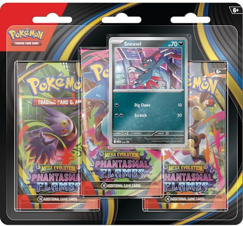 Pokemon TCG: Mega Evolutions Phantasmal Flames 3 Pack Blister (Random Promo)