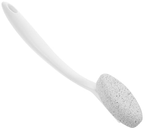 Homoyoyo Hornhautentferner für Füße mit Langem Griff Wiederverwendbarer Bimsstein aus Abs und Stein Ergonomisches Design für Pediküre zu Hause und Salon