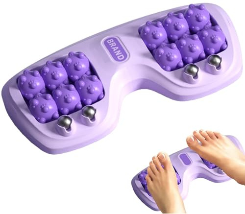 Lansls Bärbar fotmassagerulle med två tryckpunkter, rullande fotmassagerare, hälsporre rullmassager, fotmassage för att lindra plantar fasciit