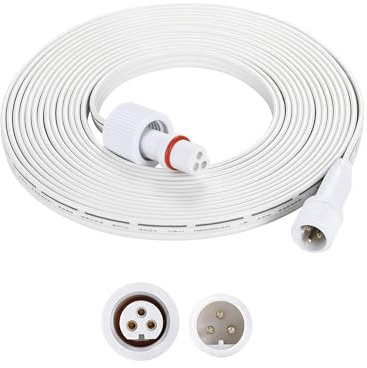 13FT Extension Cable for Govee Permanent Outdoor Lights, Compatible with Govee H705A H705B H705C H706A H706B H706C, 3 Pin for Outdoor Lights extension Cord(Not for Outdoor Smart String Lights 2)