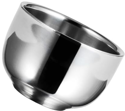 ELAYARD Bol de Rasage Inox Capacité Importante pour Hommes Bol à Mousse Pratique et Facile à Nettoyer pour Voyage