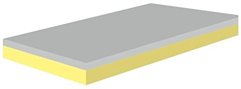 Spenger-Moebel Sandwich Verbund Schaumstoff Verbund Campingmatratze PUR/Visco Kombination mit Topper (60x200x4 cm)