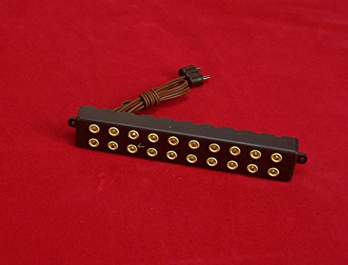 Kahlert Licht 0694611 - Miniatur - Verteilerleiste mit Stecker für Trafo, 10 Steckdosen, braun