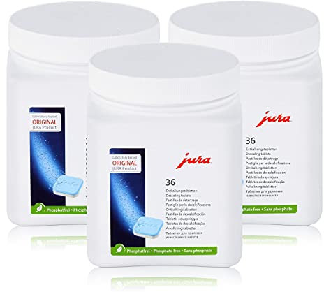 Jura Descaling Tablets 36 Tablets in a Tin Phosphate Free (Pack of 3)