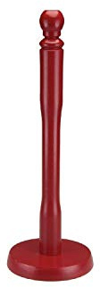 Kitchen Wooden Paper Towel/Tissue Roll Holder, Red - 35cm