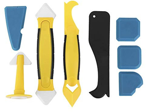 8 Pcs en Plastique Spatule Silicone Scellant Dissolvant Opéré a Main Outil Grattoir Joint Silicone Coulant Dissolvant pour Accessoire de Matériel Industriel