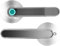 Hopcd Cerradura de manija de Puerta de Entrada sin Llave Bluetooth Inteligente, Cerradura de Palanca de aplicación de contraseña de Huella Digital biométrica con Alarma de bajo Voltaje para(Cromo)