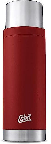 Esbit Thermoflasche Sculptor - Isolierte Flasche aus Edelstahl für warme und kalte Getränke – 1000 ml in Burgundy