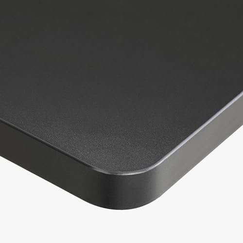 ALLDREI Tischplatte 140 x 80 cm, 2,5 cm Schreibtischplatte stark, Perfekt für höhenverstellbare Schreibtische, Esstisch, Tischplatte aus MDF-Material (Schwarz)