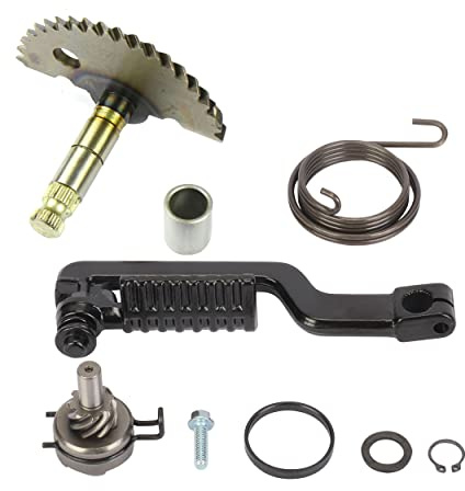 aleawol 8 Stück Moped Kickstarter Ritzel Set Metall mit Feder und Hebel | Gear Moped Kick Start Hebel Zwischenwelle Zahnrad Hebel Feder Kompatibel mit GY6 50cc 60cc 80cc 90cc 139QMB Motors Scooter