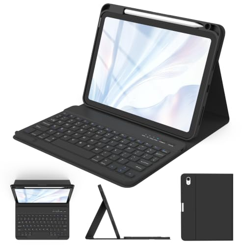FUWANG Funda de teclado para iPad Air de 11 pulgadas (M2) 2024 y 10.9 pulgadas, iPad Air de 5ª generación de 4ª generación con teclado, funda inalámbrica retroiluminada desmontable para iPad Air de 11