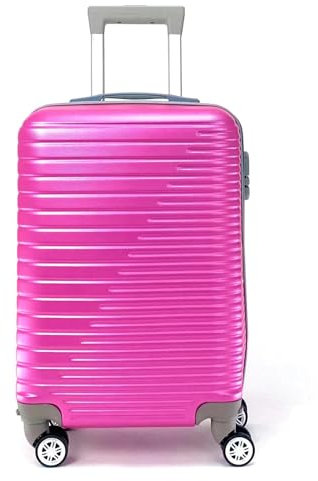 COSHANO Maleta de Cabina Equipaje de Mano Trolley Viaje Avion rígida 4 Ruedas giratorias pequeña 55x35x22cm Compatible con Todas Las aerolíneas (Fucsia)