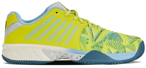 K-Swiss Men's Express Light 3 Padel Shoe, Evening Primrose/Airy Blue/Indian Teal, 11.5 M