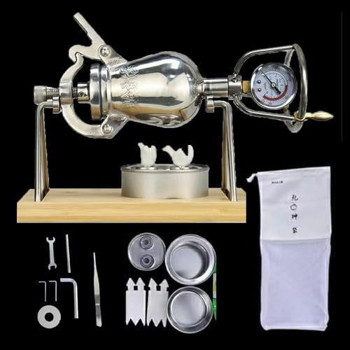 RNQZ Máquina para Hacer Palomitas de maíz Tradicional China Grande de 260 ml, máquina para Hacer Palomitas de maíz de Acero Inoxidable 304, para diversión en Fiestas Familiares