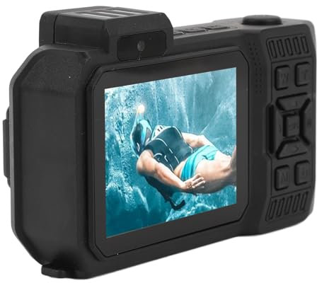Caméra sous-Marine 4K 65MP, Appareil Photo Numérique sous-Marin étanche de 33 Pieds, Caméra étanche à Double écran avec Mise au Point Automatique avec Batterie Longue Durée (Black)