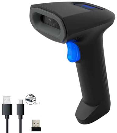 LENVII Bluetooth 2D Barcode-Scanner Kabelloos | 3-in-1 USB QR-Code-lezer | Compatibel met Windows, Mac, Android & iOS | Voor detailhandel, magazijnen en supermarkten