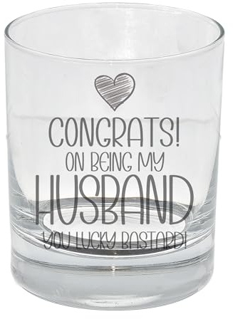 Always Looking Good Congrats on Being My Husband Engraved Whisky Glass Personalised Birthday Gifts for Men Husband Gifts 305ml Whiskey Tumbler