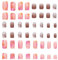 Pack De 2 Ongles Portables, Faux Ongles Coupe Européenne, Ongles Français, Faux Ongles Nus, Faux Ongles À L’Encre
