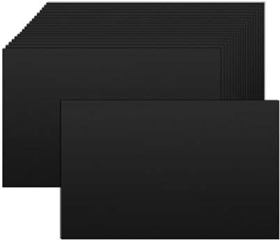 100 Blatt schwarzes Kartonpapier, 10,2 x 15,2 cm, 36,3 kg dickes Papier, schwere Karten für Drucker, Postkarten, Hochzeitseinladungen, Dankeskarten, DIY-Karten (schwarz)