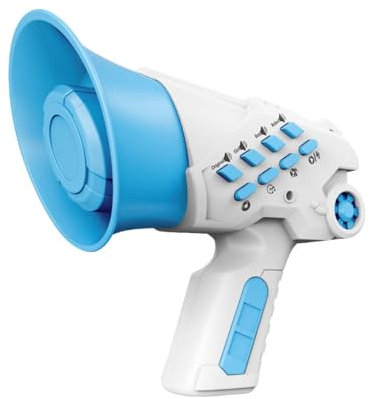 perfk Stimmverzerrer-Spielzeug für Kinder, Geschenke für Kinder, interaktives Spielzeug, leichtes Handspielzeug mit 4 verschiedenen Stimmen, Spielzeug für, Blau