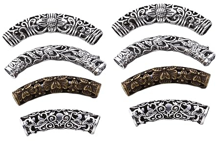 Ipetboom 8stücke Vintage Haarschmuck Dreadlocks Haarröhren Für Kreative Frisuren Robust Und Dekorativ Für Frauen Und Männer Für Festivals Und Partys