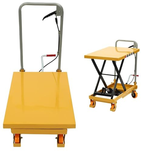 Scherenhubwagen, Hubtischwagen, Hydraulischer Scherenhubtischwagen, Manueller Hydraulischer Hubtischwagen, Portable Car Lift, für den Einsatz in Industrie und Lager,200kg
