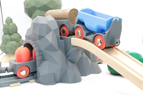 RERA TOYS Tunnel durch Fels für Holzeisenbahn (mit Überquerung)