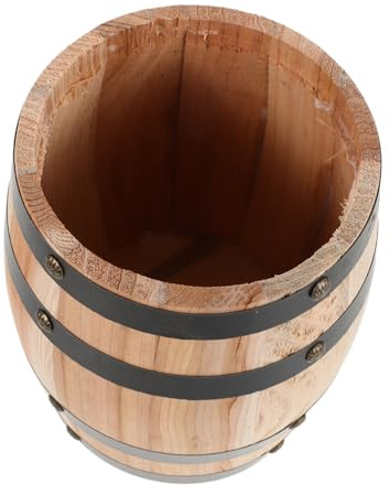 TOPPERFUN Porte-ustensiles En Bois Rétro 20 Cm En Chêne Naturel, Organiseur De Couverts Compact Pour Cuillères, Fourchettes Et Baguettes, Rangement De Plan De Travail Polyvalent Sans Couvercle