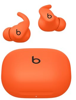 Beats Powerbeats Fit - Auriculares inalámbricos con cancelación del Ruido, Ajuste Seguro, IPX4, hasta 30 Horas de autonomía con Estuche de Carga, compatibles con Apple y Android - Naranja Eléctrico