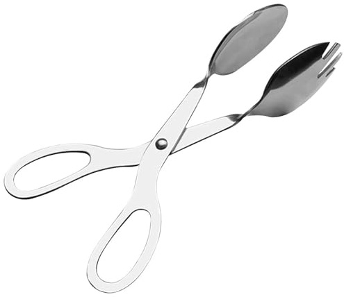 Toyvian Pinza per Pane in Acciaio Inossidabile 20 CM Pinza per Servire Cibo Presa Sicura Utensile da Buffet per Insalate Pasta e Dolcetti Adatta per Casa e Ristoranti