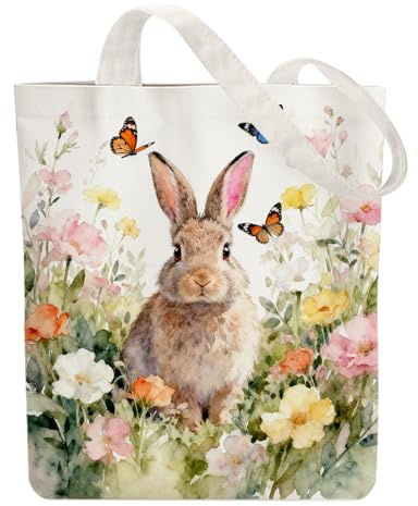 ANATTASOUL Baumwolltasche Personalisiert mit Tiermuster, Leinwand Geschenk Tragetasche für Damen Freundin Mama Schwestern Ehefrau Geburtstag, Muttertag Tasche con Cierre de Cremallera 38 * 40cm