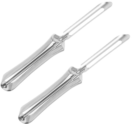 OFFSCH Pelador de Cocina Manual de Acero Inoxidable 2 Unidades, Pelador Multiusos para Frutas y Verduras Mango Antideslizante Ergonómico, Apto para Pelar Patatas, Zanahorias y