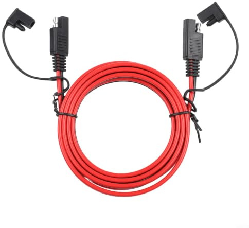SAE Cable Extension 2 Metres Double Plug Protective Contact Design Weatherproof for Motorcycle PV System Camping Power Supply