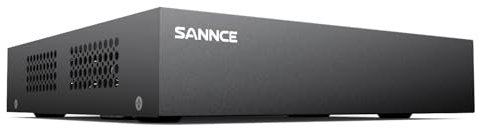 SANNCE DVR TVI 1080P 8 Canali per la Registrazione 24/7 Videoregistratore Video Registratore H.264+ HDMI Email Allarme con Telecamera CVBS/AHD/TVI/CVI/IP per Videosorveglianza-senza HDD