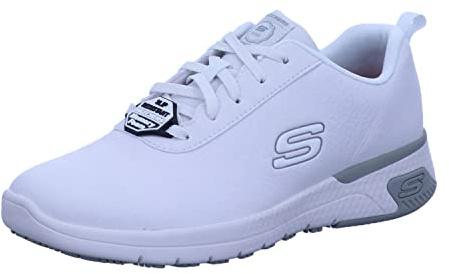 Skechers Femme Marsing Gmina Sneaker, Blanc, 41 EU