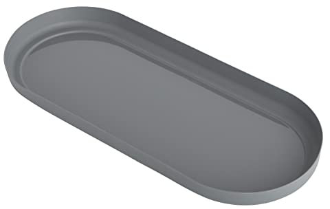 Clever Pots Pflanzen Untertopf, 45,1 cm Pflanzschale für 50cm Trog, Kunststofftrogschale für Innen und Außen, Pflanzschale, Fensterbankschale und Gewächshausschale, Holzkohle