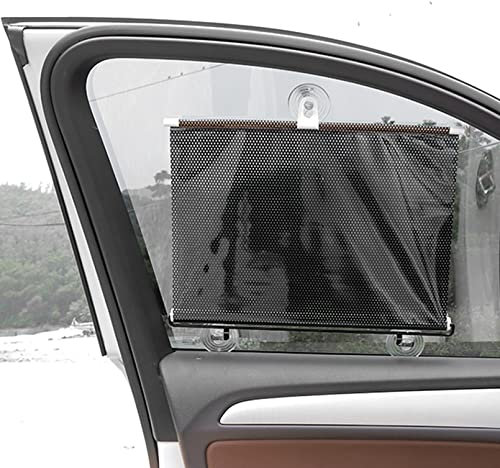 Verdunkelungsrollo mit Saugnäpfen,TemporäRe Jalousien Automatisch einziehbarer Auto-Sonnenschutz Sonnenschutz Balkon Fenster Heimgebrauch Badezimmer,Abnehmbar Reisevorhang,Ohne Bohren (45x125cm)