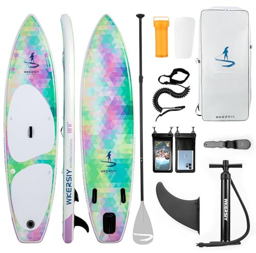 Lixada Tavola SUP Gonfiabile Stand Up Paddle da 320 cm con Pinna Rimovibile per Adulti/Bambini