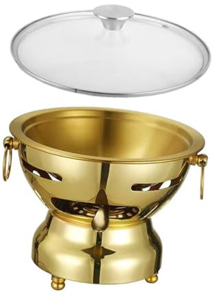 Baoblaze Pentola Shabu per Eventi E Ristorazione, Oro