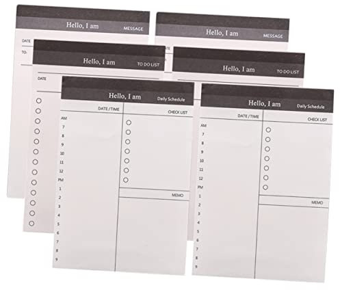 TEHAUX 6stücke Planungsnotizbuch Mit Abnehmbarem Zeitplan Wochenplanbuch Und Tageserinnerungsbuch Für Studenten Büro Und Reisen