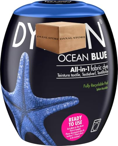 Dylan Washing Machine Fabric Dye Pod for Clothes & Soft Furnishings, 350g – Ocean Blue