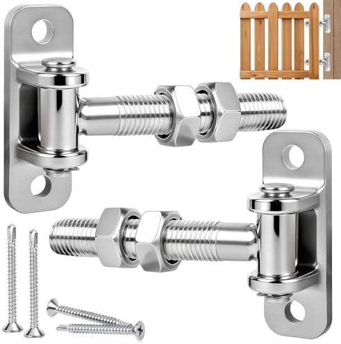 Niuny Scharniere Schwerlast 2Stk Türscharniere M16 Edelstahl Torscharnier Torband Verstellbar Schwerlastscharnier Torangel Regulierbar Gartentor Scharnier Türband für Gartentür Hoftor Zauntor